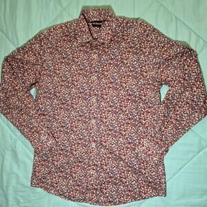 Antony Morato Cotton Micro Floral Slim Fit Button Down Dress Shirt